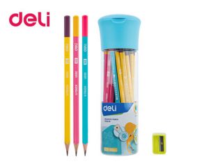 DELI ΜΟΛΥΒΟΘΗΚΗ ΜΕ 30 ΜΟΛΥΒΙΑ ΤΡΙΓΩΝΟ HB & ΞΥΣΤΡΑ U-TOUCH