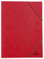  Ντοσιέ Πρεσπάν LOGIGRAF με Λάστιχο για Α4 25Χ35 Κόκκινο 08-20-01-01